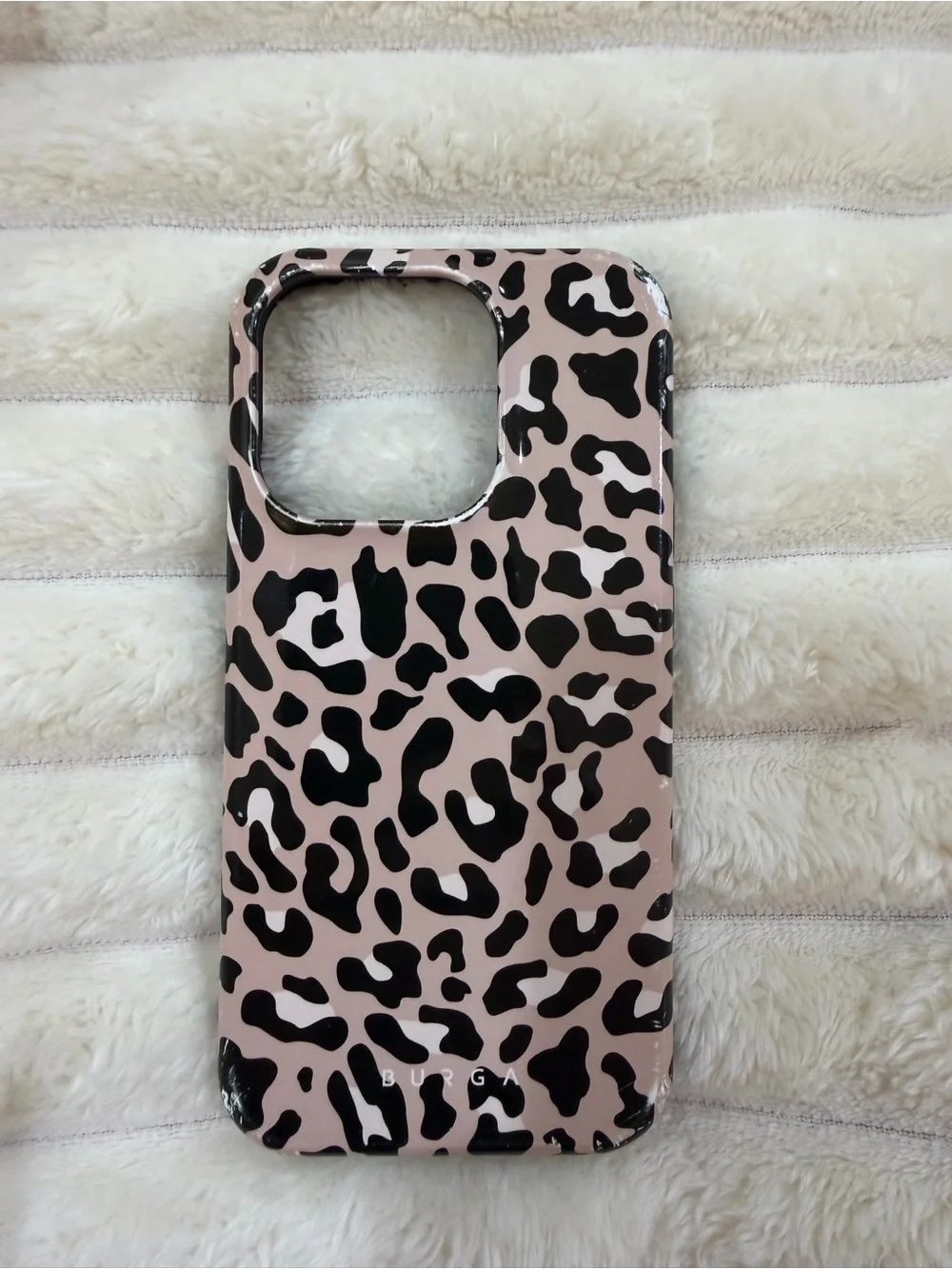 BURGA Pink Leopard Protective Phone Case for IPhone 15 Pro